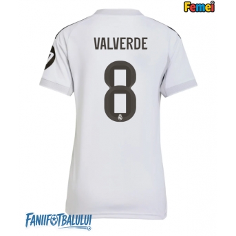 Real Madrid Federico Valverde #8 Tricou Fotbal Replică 2025-26 Femei Acasa